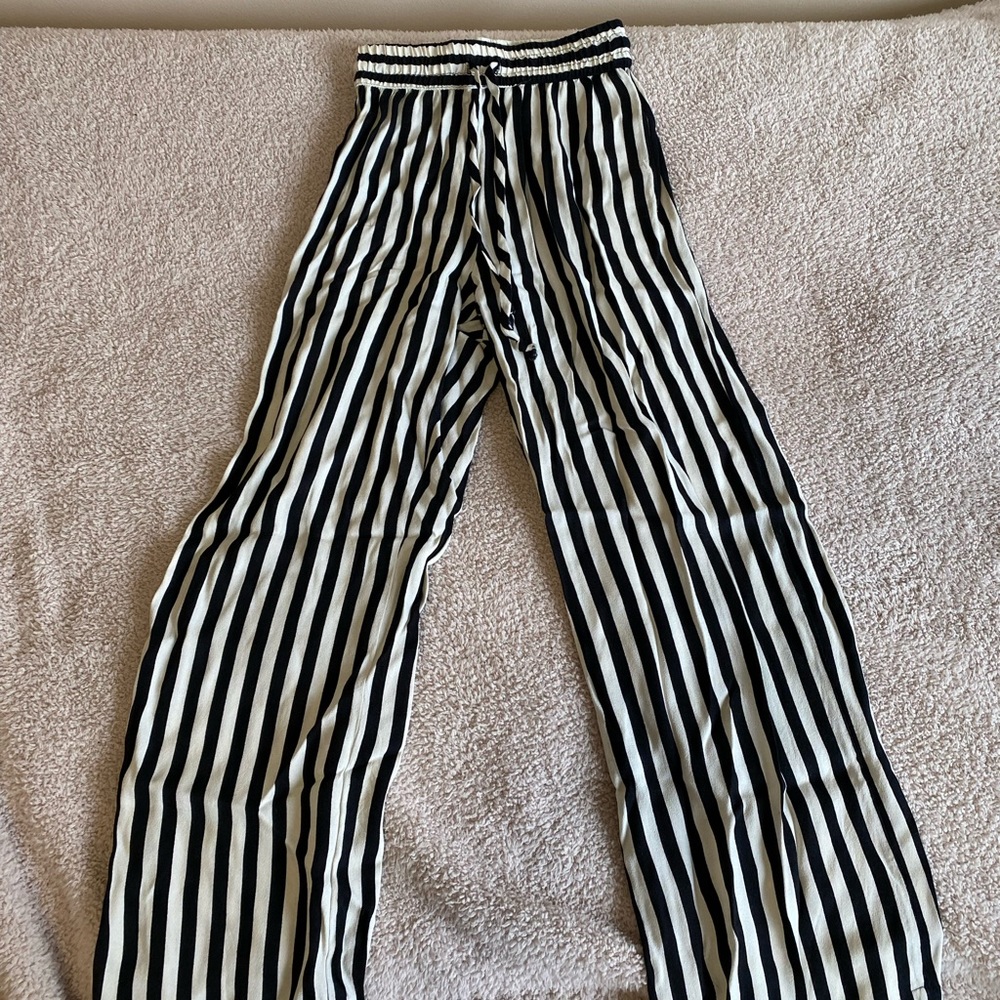 Reformation striped drawstring pants